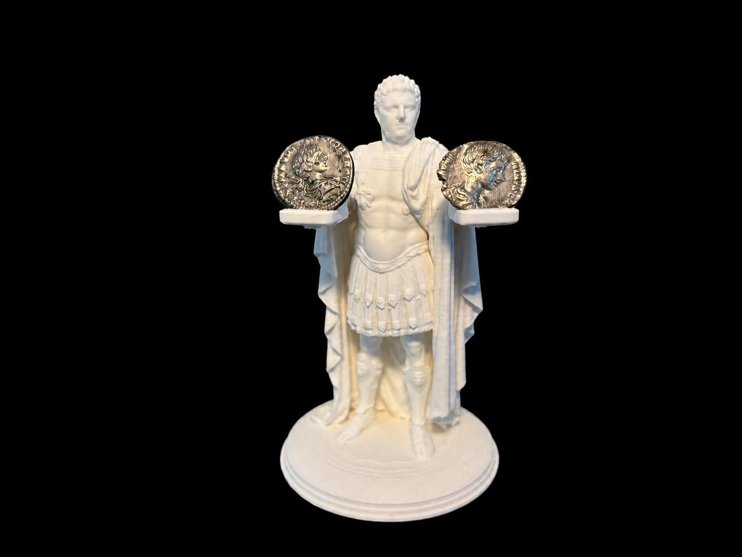 Carracala | 3D Printed Roman Double Coin Display Stand for Denarii & Small Ancient Coins