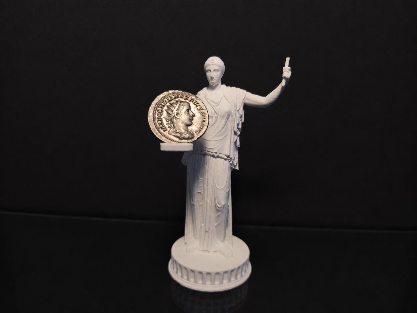 Cleopatra Vll | 3D Printed Roman Double Coin Display Stand for Denarii & Small Ancient Coins