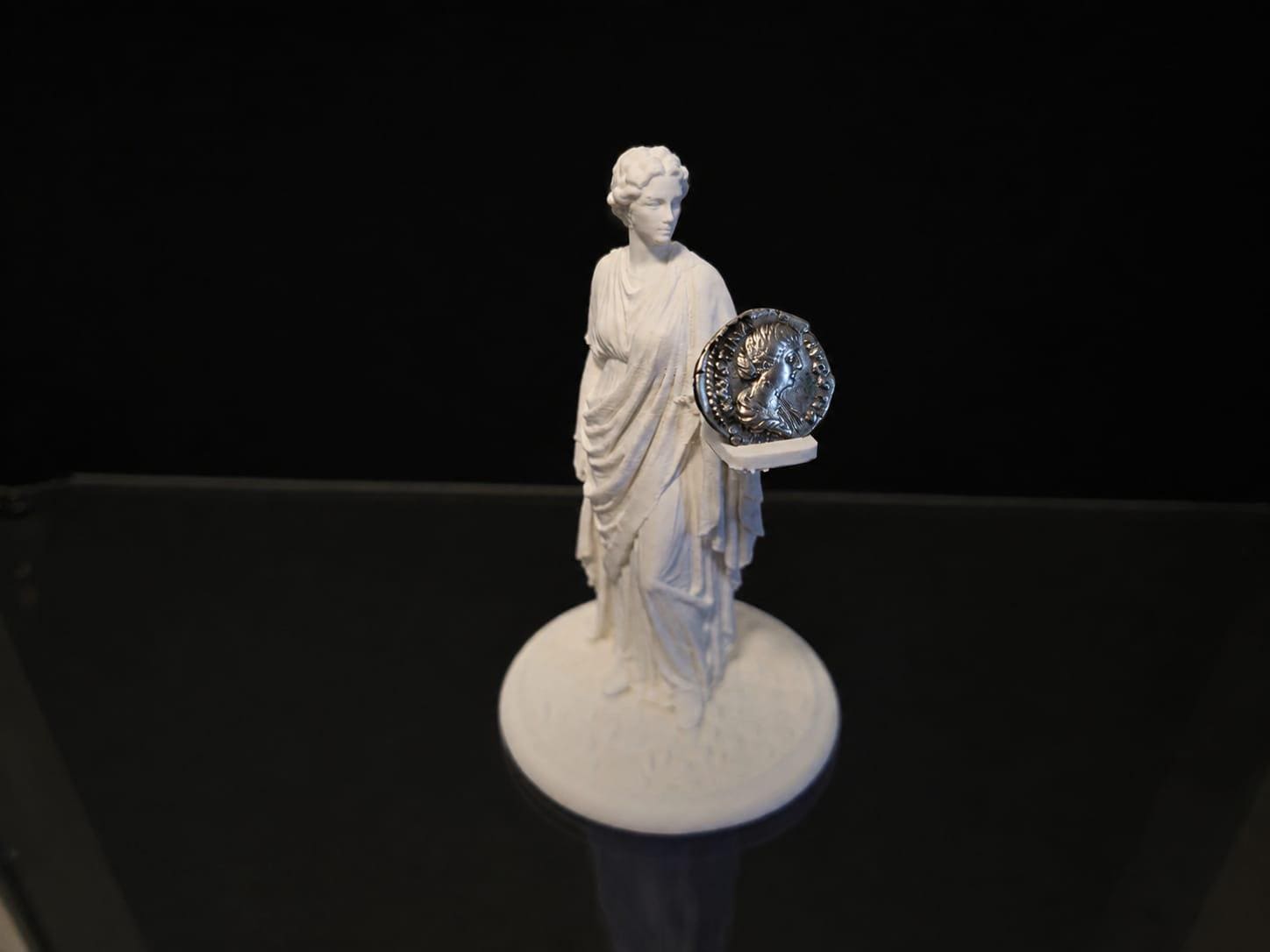 Faustina Jr | 3D Printed Roman Double Coin Display Stand for Denarii & Small Ancient Coins